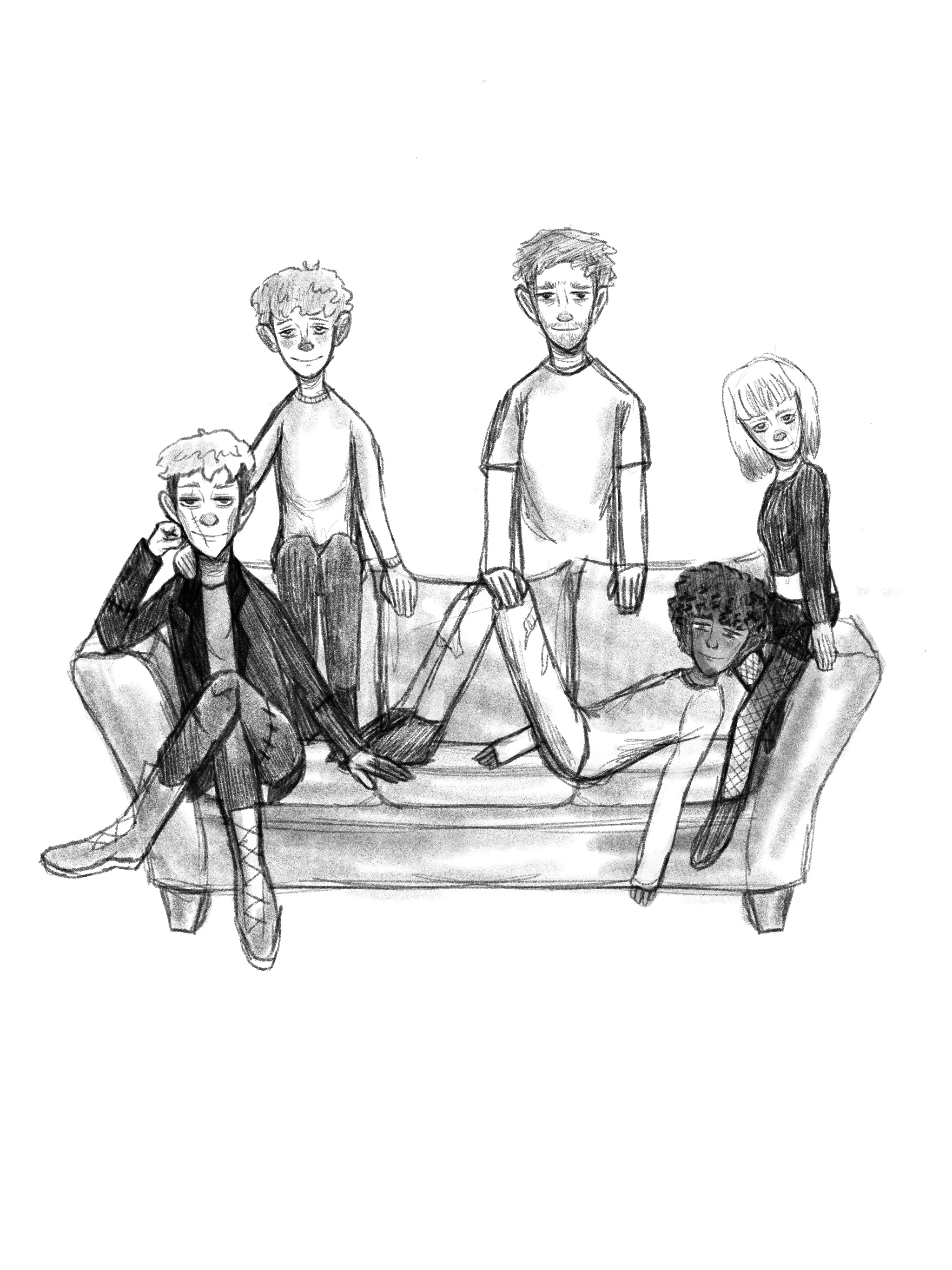 Aaron, Finn, Mark, Tobias (Toby), and Cara